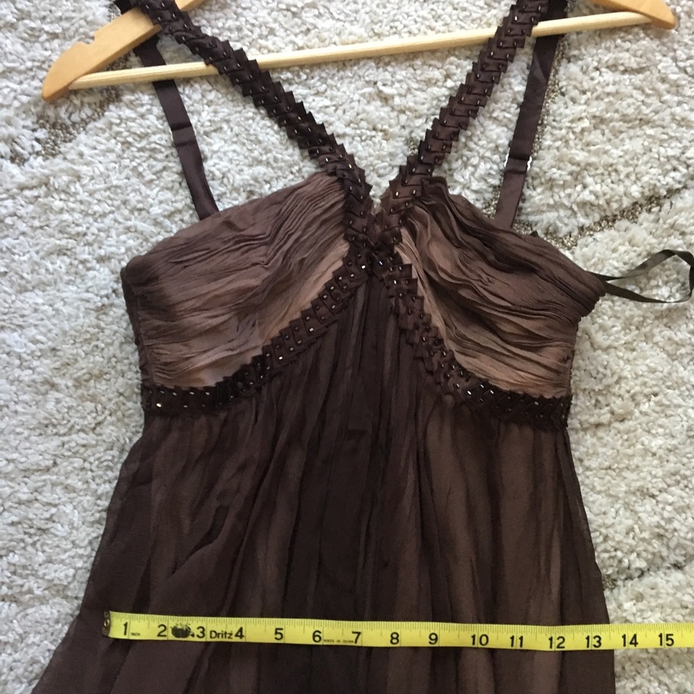 BCBGMaxAzria Front Criss Cross Bridesmaid Dress 4 - Picture 4 of 4